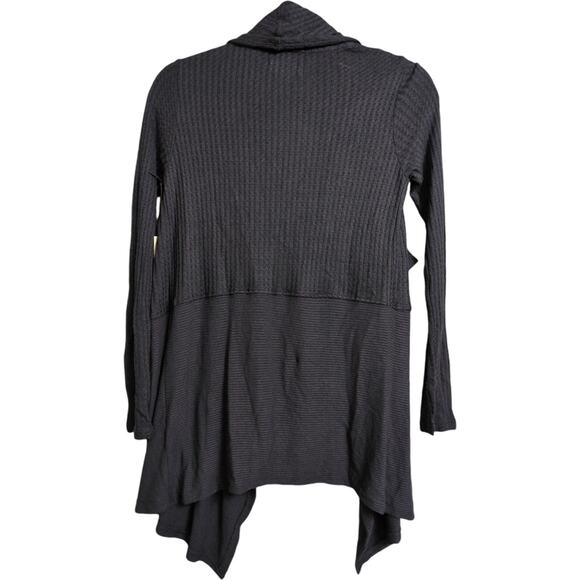 NWT Velvet By Graham & Spencer Navy Long Sleeve Open Front Drape Cardigan Size S - Picture 3 of 9